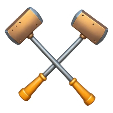 croisement de 2 marteaux différent (en mode duel, qui des deux va gagner) sticker