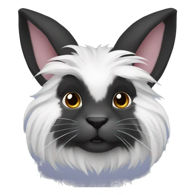 Black lionhead rabbit sticker