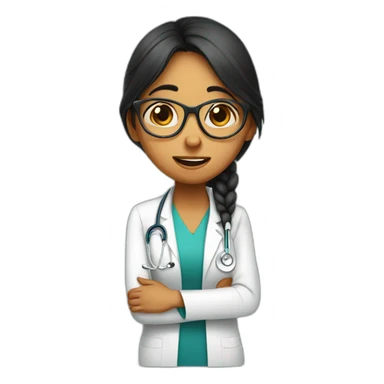 indian girl with glasses sobbing over medical exam sticker