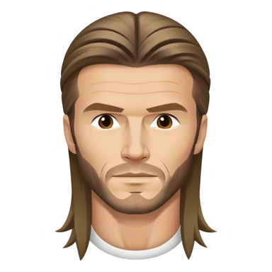 David Beckham long hair sticker