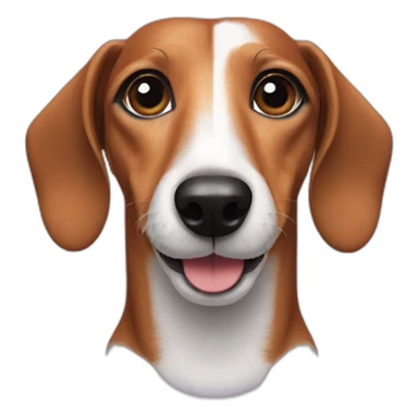 jack russel dachshund face front sticker