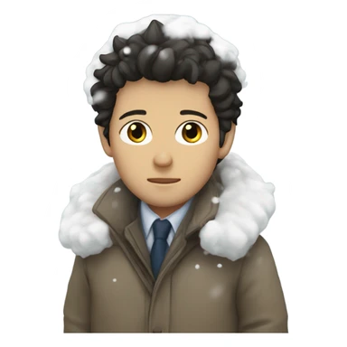Castiel in the snow sticker