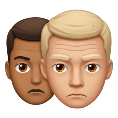 man annoyed with a man sticker