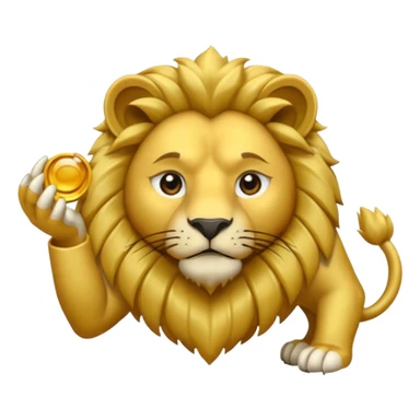 Un león picando el ojo sticker