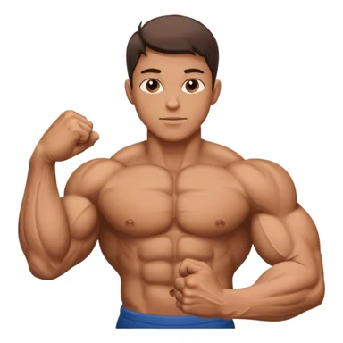 muscular boy with veiny hands arms and biceps sticker