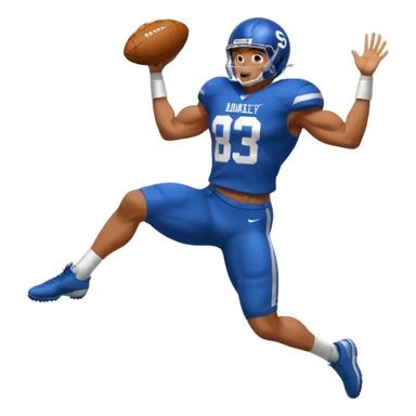 Saqoun Barkley hurdle over a person sticker