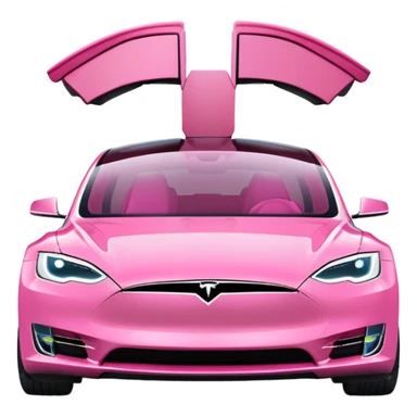 Pink tesla sticker