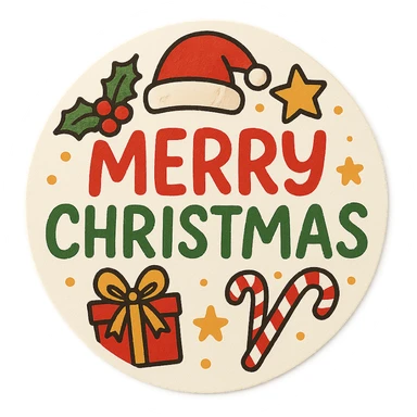 Merry christmas sticker, remove background sticker