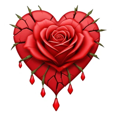 Put The Broken Hearts Emoji And Wilted Rose Emoji Together Between sticker