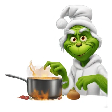 The Grinch cooking with a grandma sticker