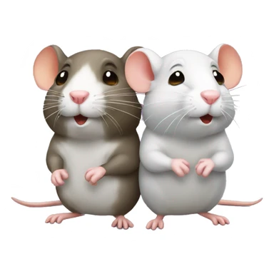 Three differently colored rats gossiping sticker