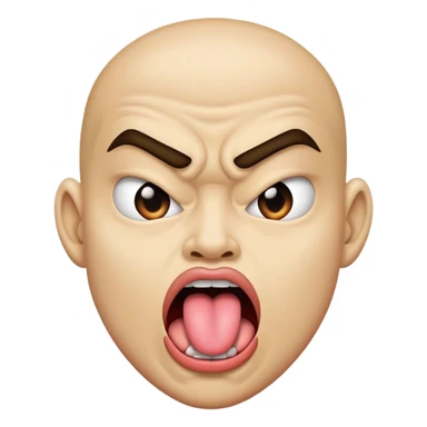 sticking out tongue with mean attitude  sticker