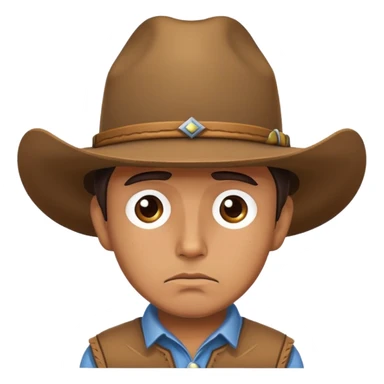 Sad cowboy sticker