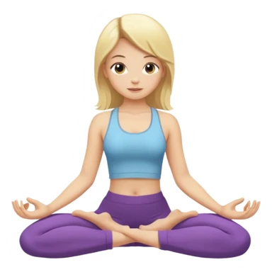 blonde girl doing yoga sticker
