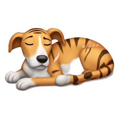Fawn tiger greyhound sleep  sticker