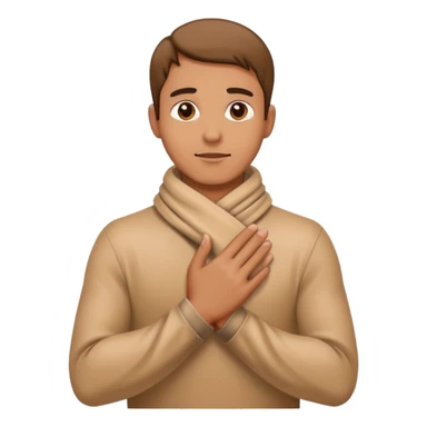 A guy with hands wrapping his neck sticker