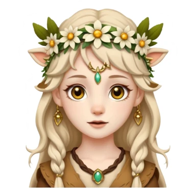 Cute Druid human like fawn sticker