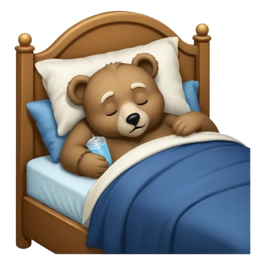 bear scrooge sleeping in bed  sticker