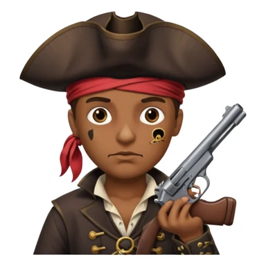 Pirates full  patch on left eye hoarding a gun sticker