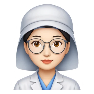 Chinese scientist woman super realistic  sticker
