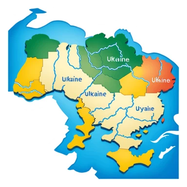 ukraine map  sticker