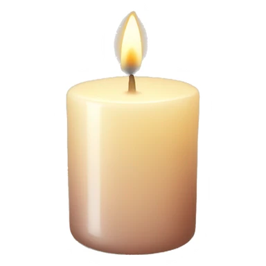 Candle in a powder-colored glass sticker