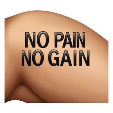 No pain no gain sticker