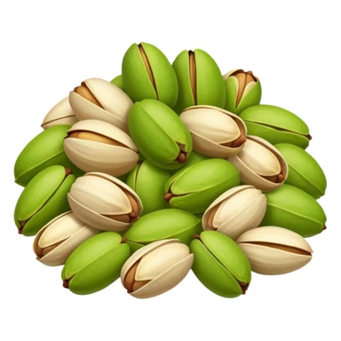 Heap of raw pistachio with shells, natural and organic, close-up view sticker
