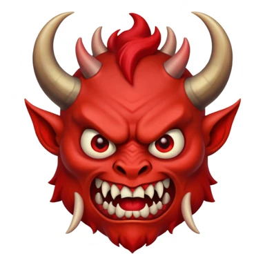 demon with small horn sticker