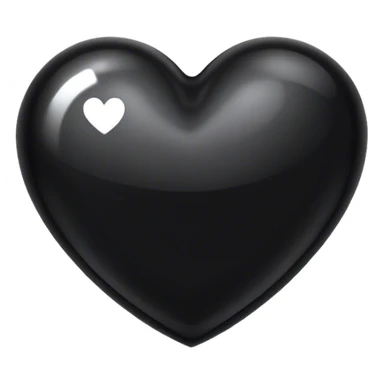 Black shining heart  sticker