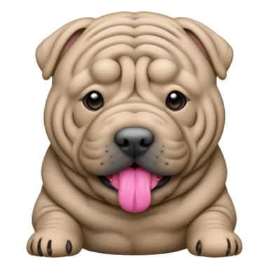 Grey Shar Pei sticker
