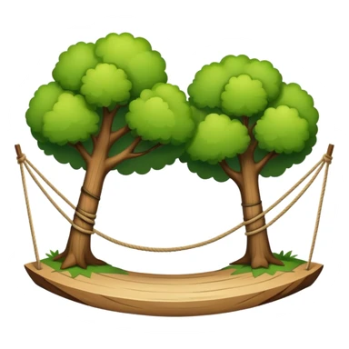 tightrope between two trees
 sticker