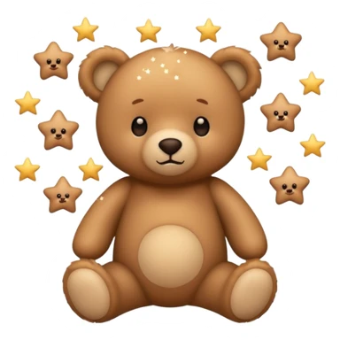 A little teddy bear which seems a bit confused with stars over his head like he just fell  sticker