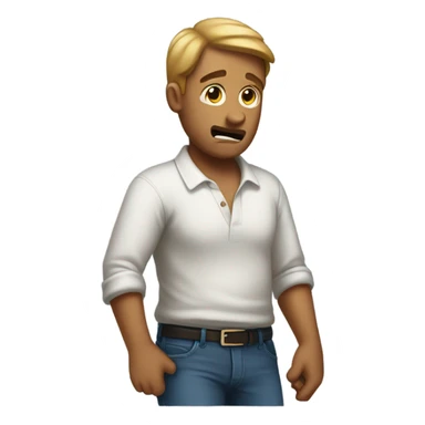 Guy with back pain sticker