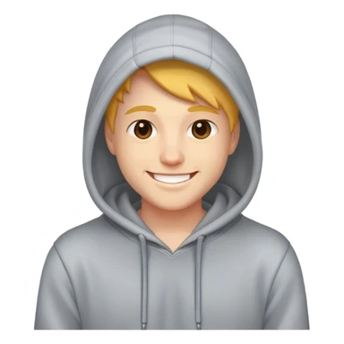 Me wearing a hoodie smiling sticker