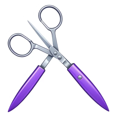 vivid purple minimalist scissor sticker