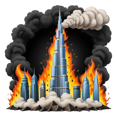 Burj Khalifa derrumbandose sticker