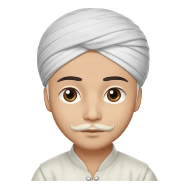 Sardar boy wearing turban white and manly sticker