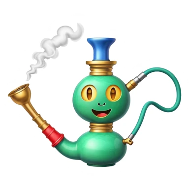Emoji smoking hookah sticker