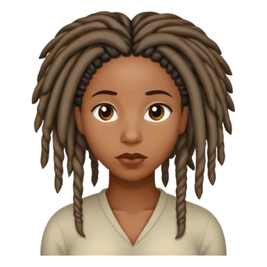 Black woman with locs attentive sticker