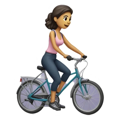Mujer en bicicleta de doble suspensión uniformada sticker