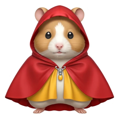 hamster wearing a poncho sticker