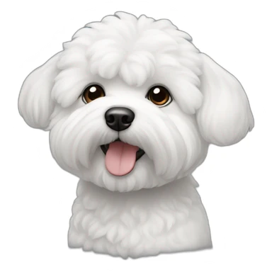 bichon-havanais-black-half-white-head sticker