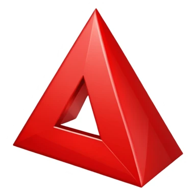 a red downward triangle sticker