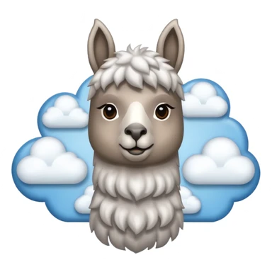 cloud patterned lama sticker