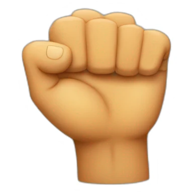 This emoji 😬 with two fists on each size of the emoji face  sticker