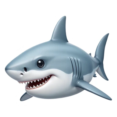 Cinematic Noble Shark Portrait Emoji, Poised and regal, with a sleek, powerful build and a smooth, streamlined body in icy gray and white tones, deep-set soulful piercing eyes, Simplified yet sharp and sophisticated features, highly detailed, glowing with a soft, dignified glow, high shine, intelligent and formidable, stylized with an air of oceanic majesty, focused and attentive, soft glowing outline, capturing the essence of a watchful and confident predator, so majestic it feels as though it could glide out of the screen with effortless authority! sticker