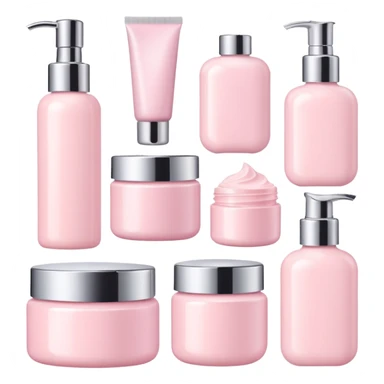a collection of soft and pink skincare and bright and the color is not too bright sticker