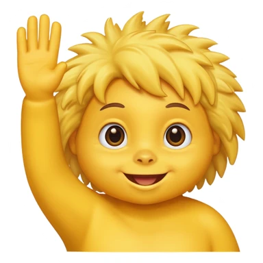 pollito humano saludando sticker