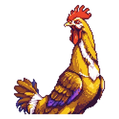 shouting yellow long neck chicken sticker